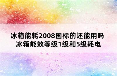 冰箱能耗2008国标的还能用吗 冰箱能效等级1级和5级耗电